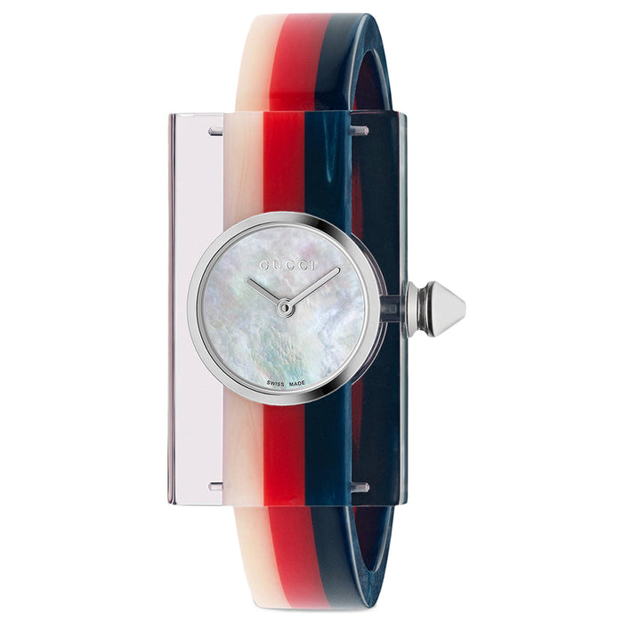Gucci Women's Plexiglas Mother of Pearl Dial Watch - YA143523