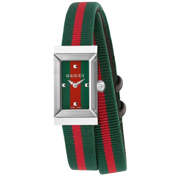 Gucci Women's G-Frame Green Dial Watch - YA147503
