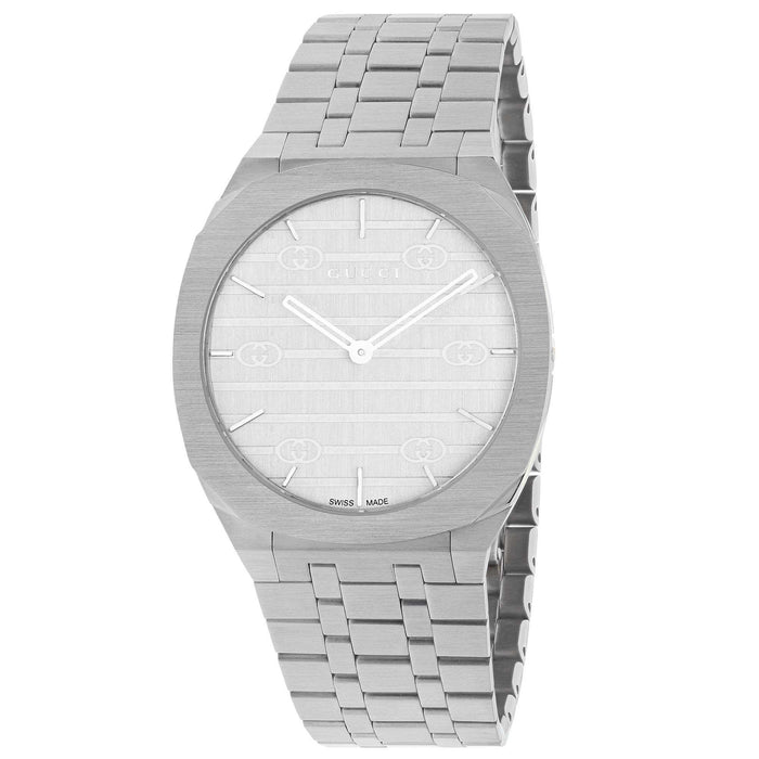 Gucci Women's 25H Silver Dial Watch - YA163402