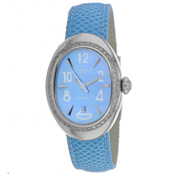 Locman Women's Nuovo Blue Dial Watch - 020MOPSKD/SK