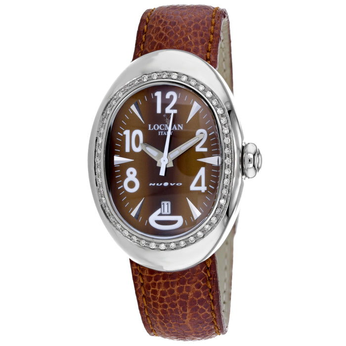 Locman Women's Classic Brown Dial Watch - 020TGED