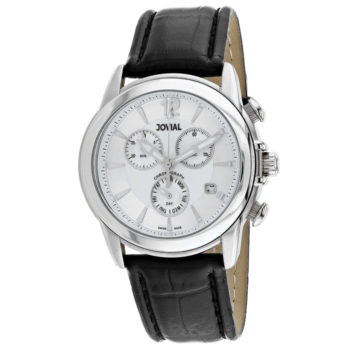 Jovial Men's Classic Silver Dial Watch - 04505-GSLC-01