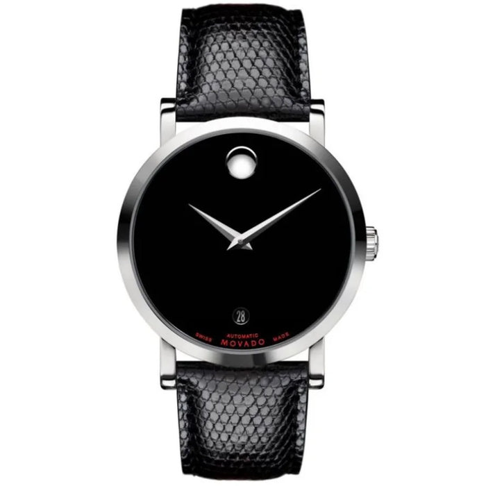 Movado Men's Museum Red Black Dial Watch - 606114