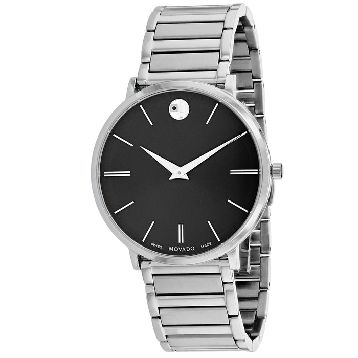 Movado Men's Ultra slim Black Watch - 607167
