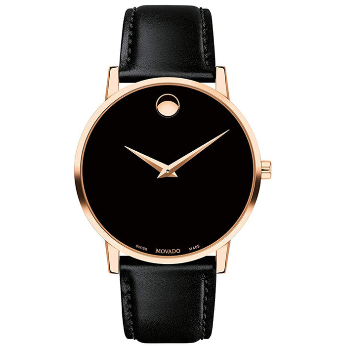 Movado Men's Museum Black Dial Watch - 607315