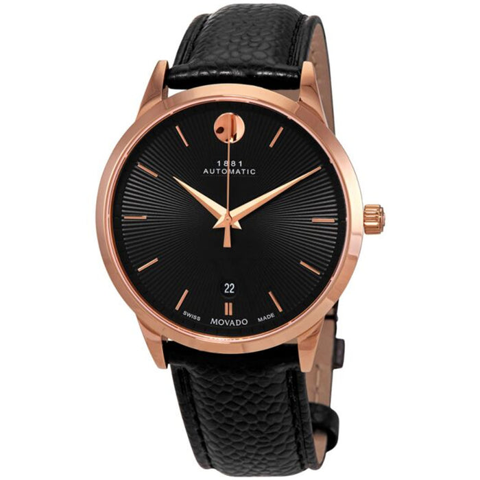 Movado Men's Classic Black Dial Watch - 607457