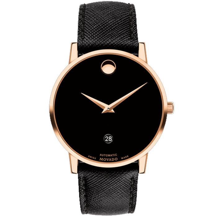 Movado Men's Classic Black Dial Watch - 607474