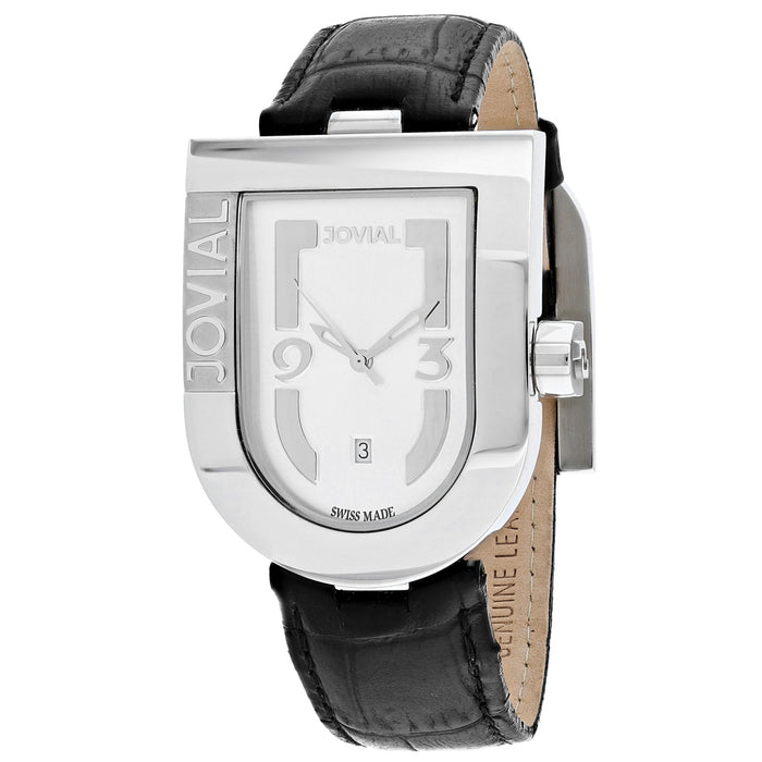 Jovial Men's Classic Silver Dial Watch - 06406-GSL-02