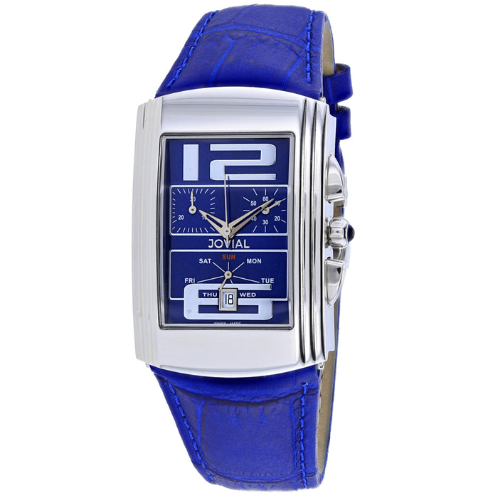 Jovial Men's Classic Blue Dial Watch - 08003-GSLC-03