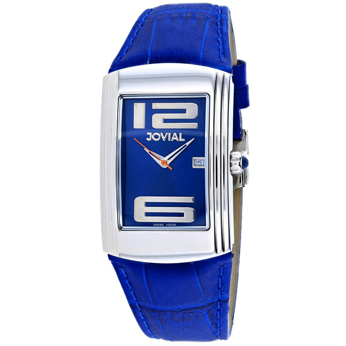 Jovial Men's Classic Blue Dial Watch - 08004-GSL-03