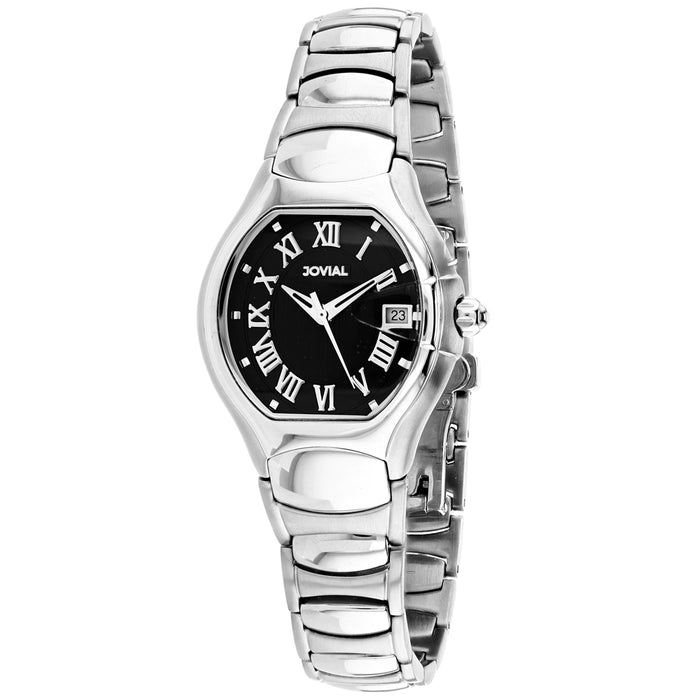 Jovial Women's Classic Black Dial Watch - 08031-LSM-04