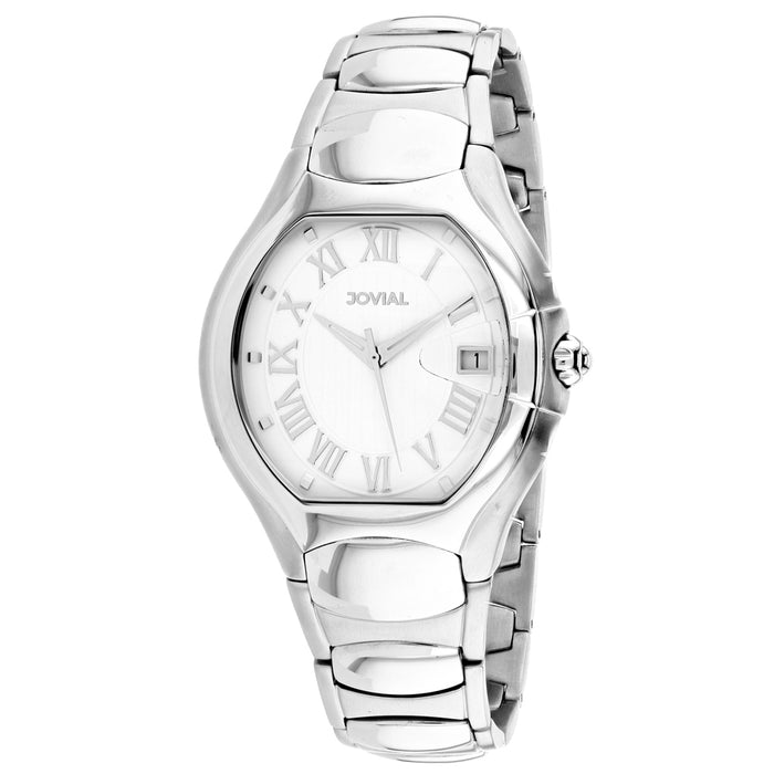 Jovial Men's Classic White Dial Watch - 08031-MSM-01