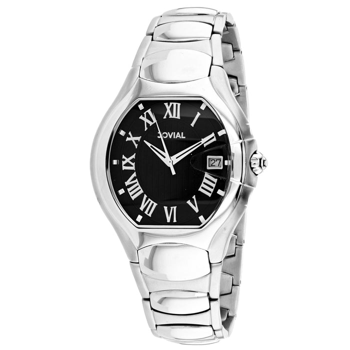 Jovial Men's Classic Black Dial Watch - 08031-MSM-04