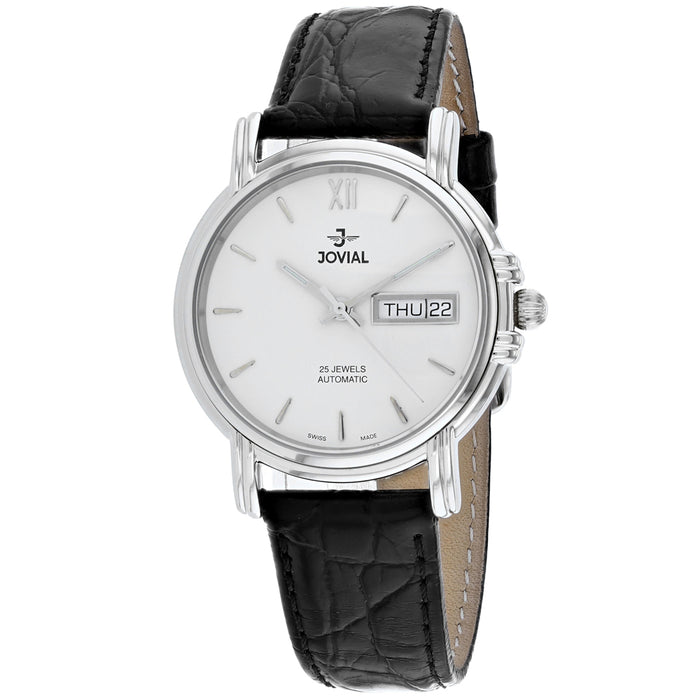 Jovial Women's Classic White Dial Watch - 11003-GSLA-01