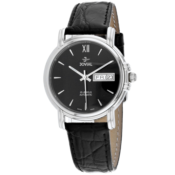 Jovial Women's Classic Black Dial Watch - 11003-GSLA-04