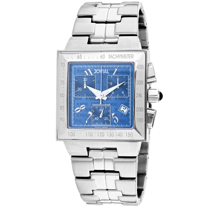 Jovial Men's Classic Blue Dial Watch - 11065-GSMC-03