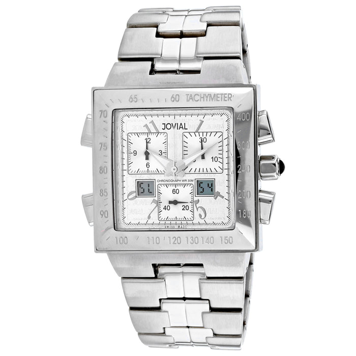 Jovial Men's Classic Silver Dial Watch - 11066-GSMC-02