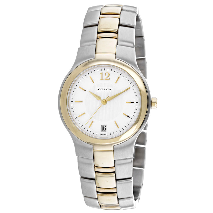 Coach Men's Two-Tone Silver & Gold White Dial Watch - 14200009