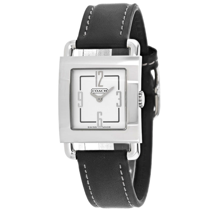 Coach Women's Silver Stainless Steel White Dial White Dial Watch - 14500289