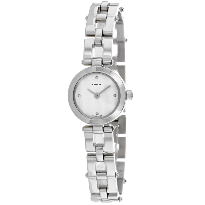 Coach Women's Silver Stainless Steel White Dial White Dial Watch - 14500438