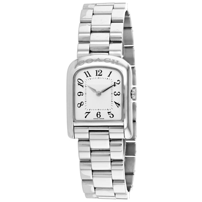 Coach Women's Silver Stainless Steel White Dial White Dial Watch - 14600146