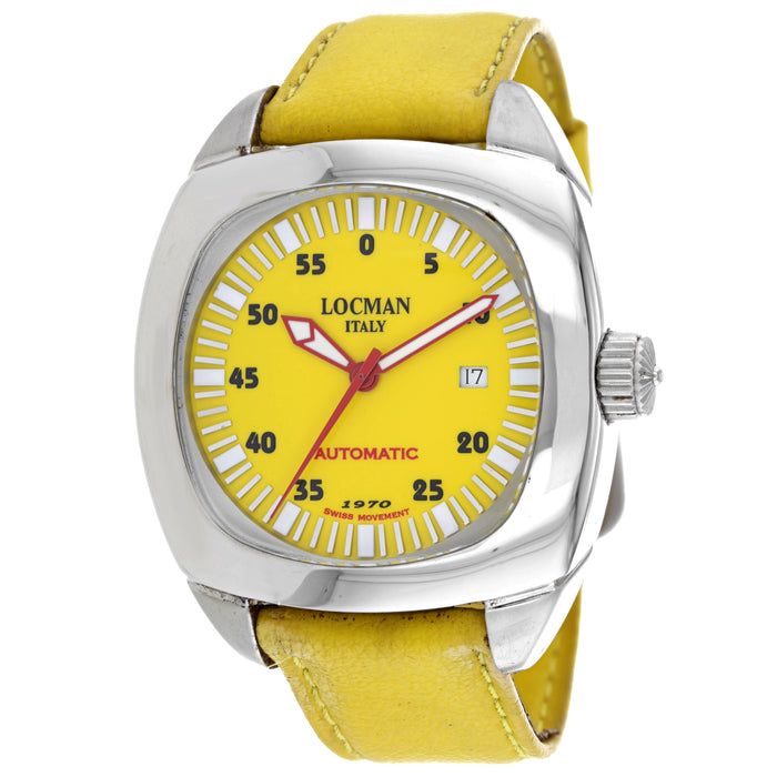 Locman Men's Classic Yellow Dial Watch - 1971YLA
