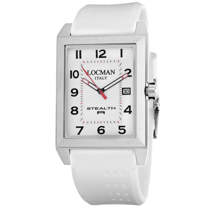 Locman Men's Stealth White Dial Watch - 240WH2WH
