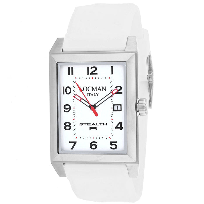 Locman Men's Stealth White Dial Watch - 241MOPBK2WH/WH RU