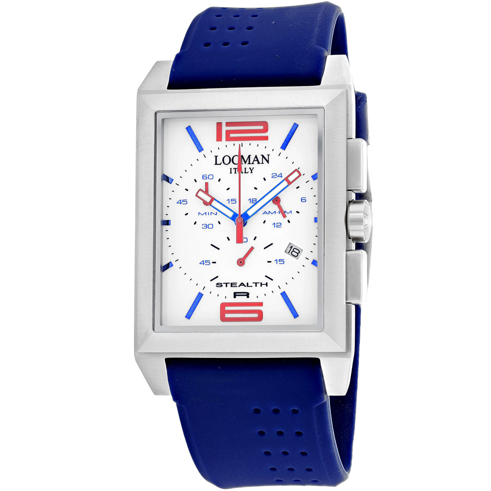 Locman Men's Stealth White Dial Watch - 242WHRD1BL — Accuratime