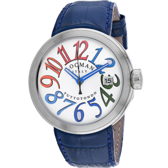 Locman Men's Tuttotondo White Dial Watch - 341WHMULBL