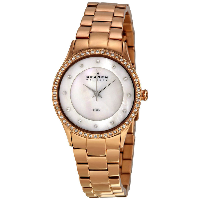 Skagen Women's Glitz Mother of pearl Dial Watch - 347SRXR