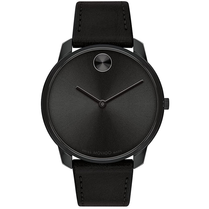 Movado Men's Bold Thin Black Dial Watch - 3600831