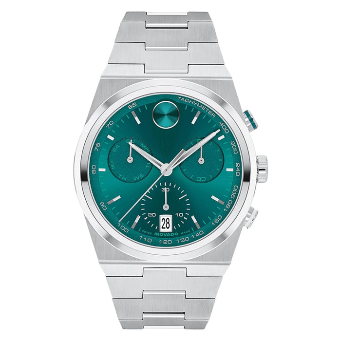 Movado Men's Bold Quest Green Dial Watch - 3601200