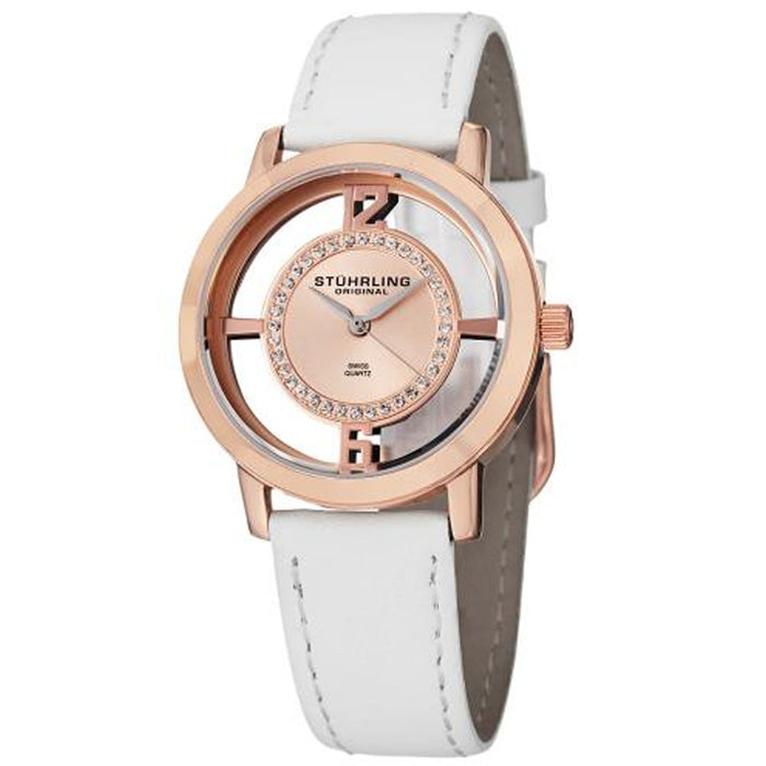 Stuhrling Women's Classic Rose gold Dial Watch - 388L2.SET.03