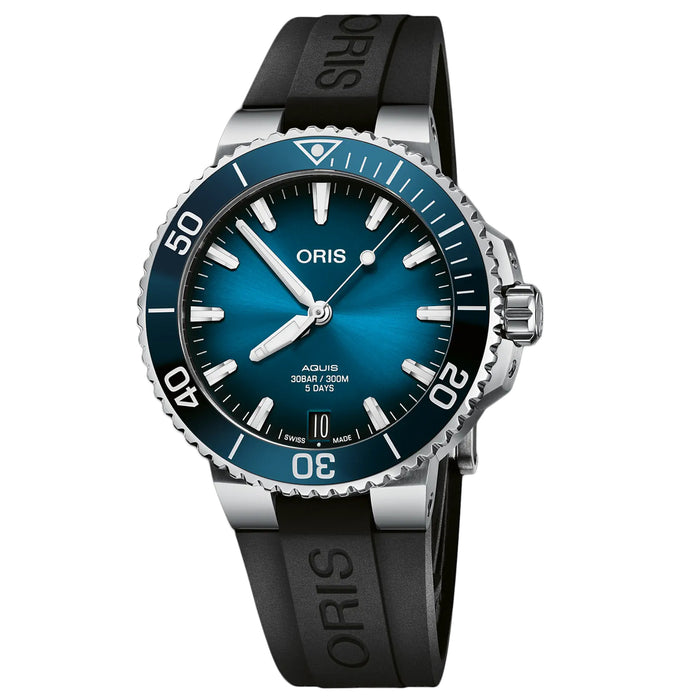 Oris Men's Aquis Blue Dial Watch - 40077694135-07422