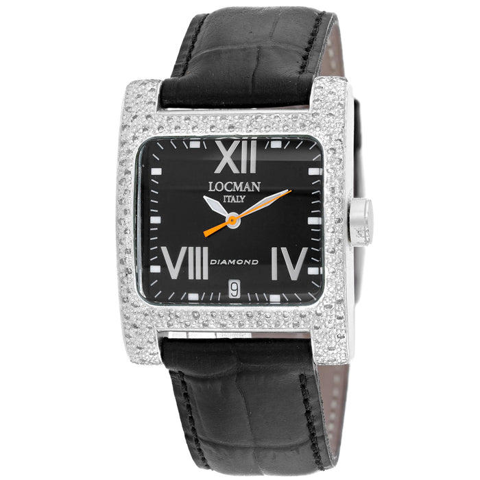 Locman Women's Classic Black Dial Watch - 431BKD/BK LEAL