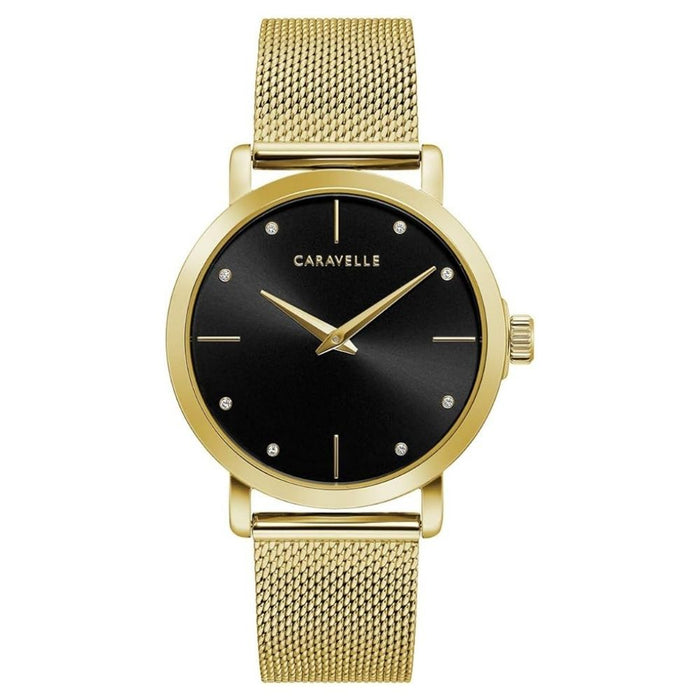 Bulova Women's Caravelle Black Dial Watch - 44L256