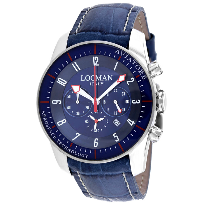 Locman Men's Aviatore Blue Dial Watch - 450NBL