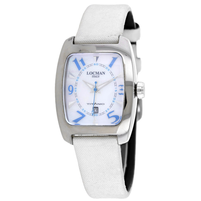 Locman Women's Titanio Mother of Pearl Dial Watch - 483MOPSK/SS