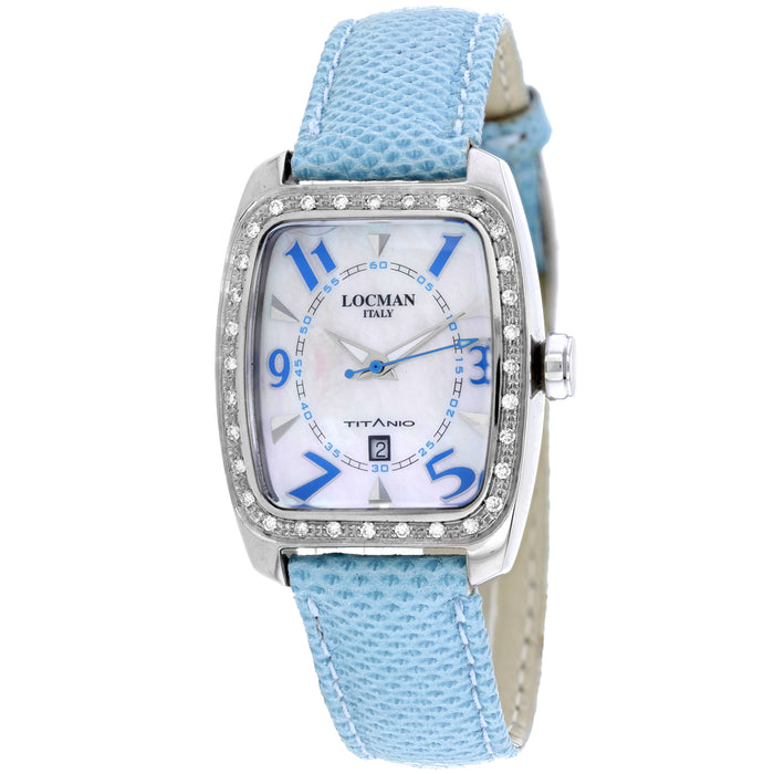 Locman Women's Titanio Mother of Pearl Dial Watch - 483RMOPSK2D/BK KS