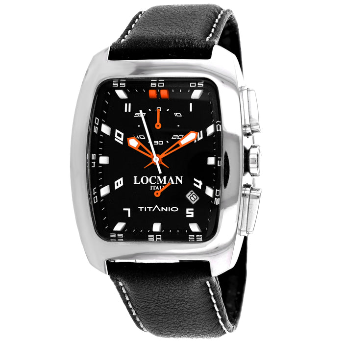 Locman Men's Classic Black Dial Watch - 484BKOR/BKLO