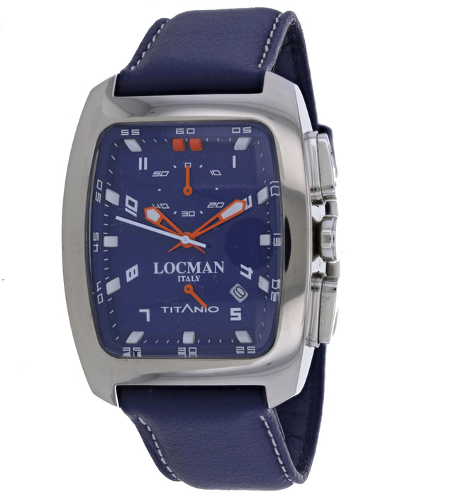 Locman Men's Titanio Blue Dial Watch - 484BL/BL LO