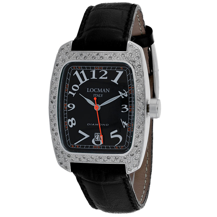 Locman Men's Classic Black Dial Watch - 488BK2D/BK