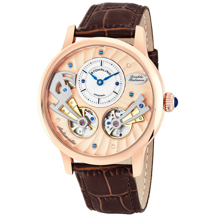 Stuhrling Men's Legacy Rose gold Dial Watch - 740.03