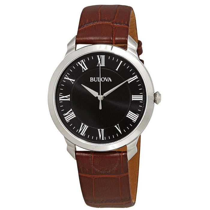 Bulova Men's Classic Black Dial Watch - 96A184