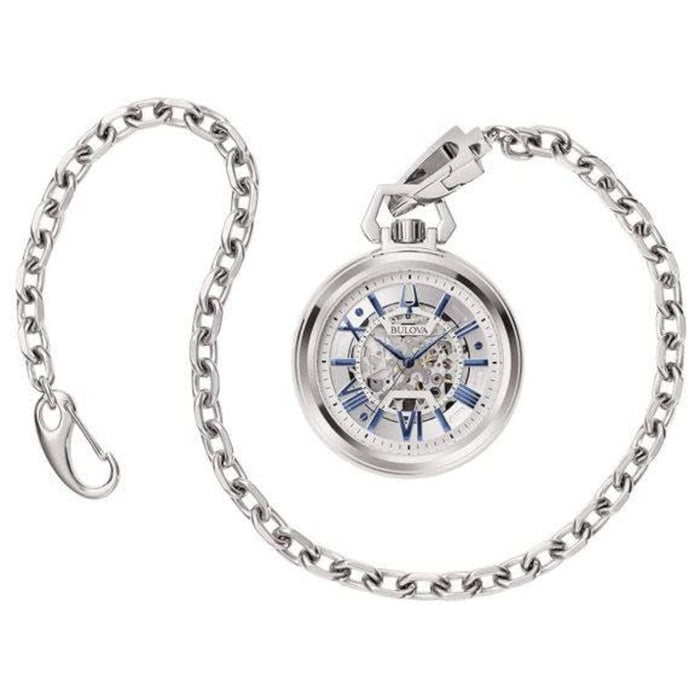 Bulova Men's skeletonized White Dial Watch - 96A304