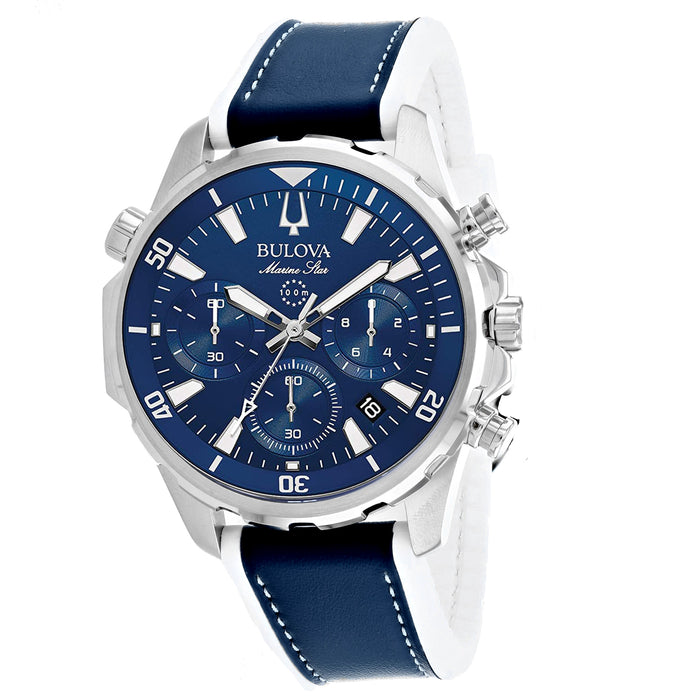 Bulova Men's Marine Star Blue Dial Watch - 96B287