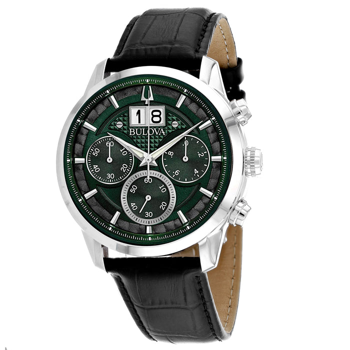 Bulova Men's Sutton Green Dial Watch - 96B310