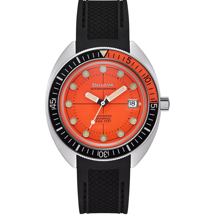 Bulova Men's Devil Diver Orange Dial Watch - 96B350