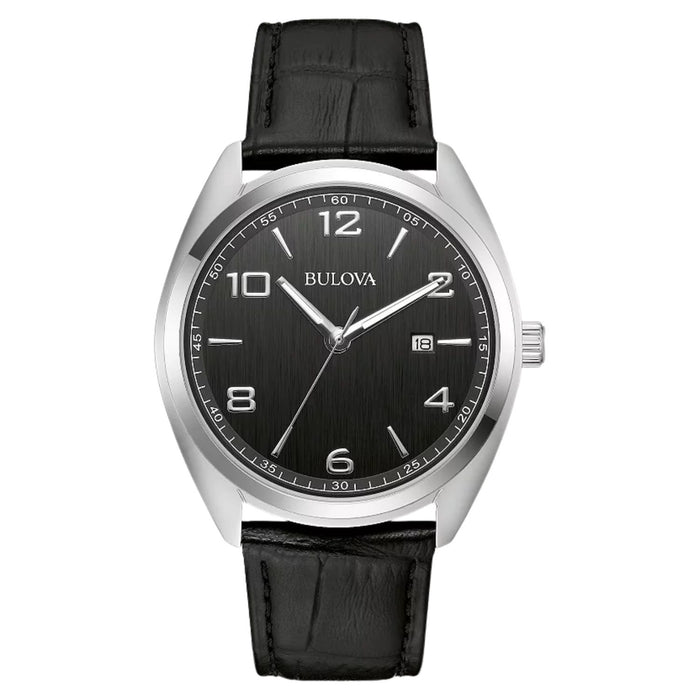 Bulova Men's Classic Black Dial Watch - 96B453